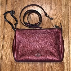 Coach Purse, Metallic Cherry